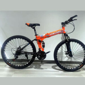 26 inch 21 speed folding Mountain Bike Orange for boys adults