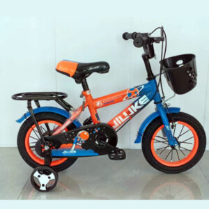 Size 12 Kids bike for boys with removable training wheels 2-5 years Orange