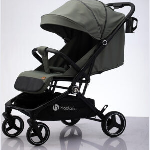Foldable Compact Stroller, Convertible Stroller Luxury Baby Carriage Suit Toddler Infant Stroller, Green
