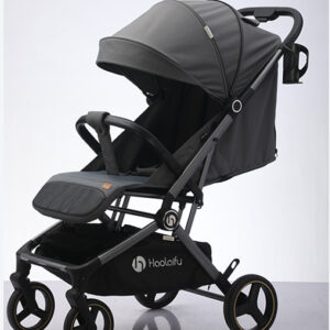 Foldable Compact Stroller, Convertible Stroller Luxury Baby Carriage Suit Toddler Infant Stroller, Grey