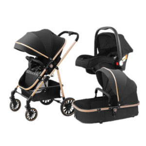 Portable Reversible Toddler Folding 3 in 1 Baby Stroller Black