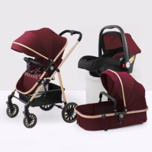 Portable Reversible Toddler Folding 3 in 1 Baby Stroller Red